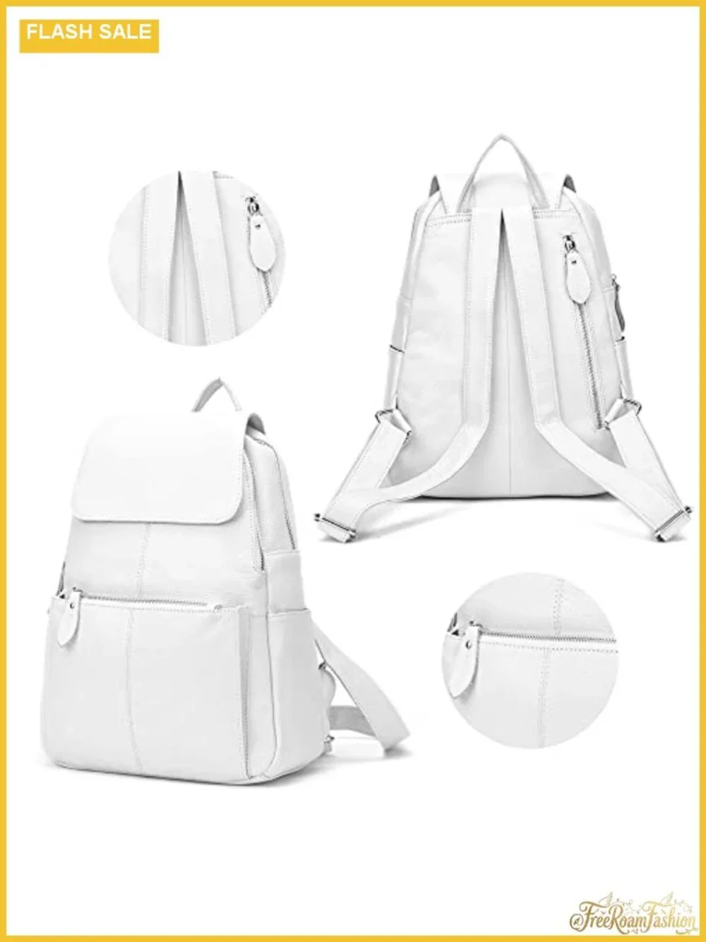 Genuine Leather Women's Backpack Daypack Travel Laptop Bag Full Grain Soft